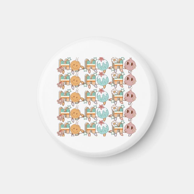 Imã HO HO HO rancho Natal (Frente)