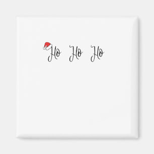 Imã Ho Ho vestindo um chapéu vermelho de santa