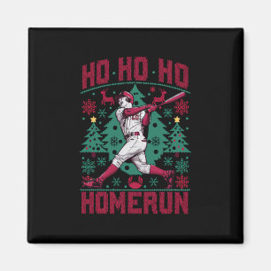 Imã Ho Homerun Baseball Febre Suéter de Natal Feio