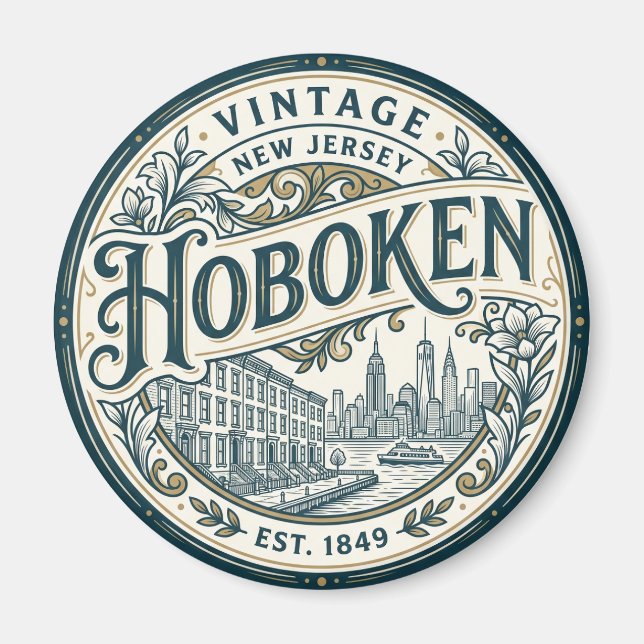 Imã Hoboken Nova Jersey (Frente)
