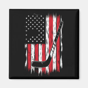Imã Hockey American Flag Sports Retro Vintage
