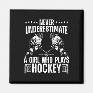 Imã Hockey Divertido Para Mulheres Jogador De Hóquei N