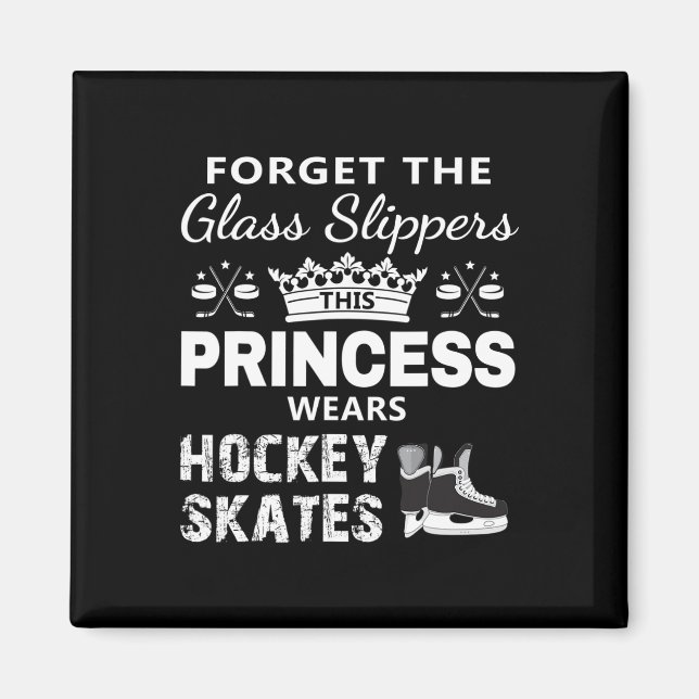 Imã Hockey para Meninas - Esta Princesa Veste Ska de H (Frente)