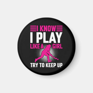 Imã Hockey Play Like a Girl
