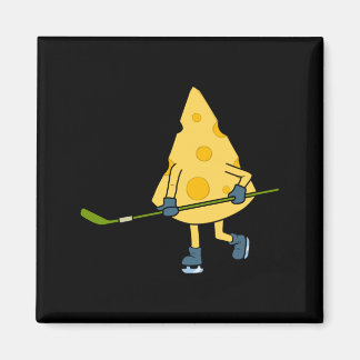 Imã Hockey Player Cute Cheese Hobby Sports Performance