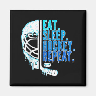 Imã Hockey Sorvete Gotejamento Comer Dormir Hockey Rep