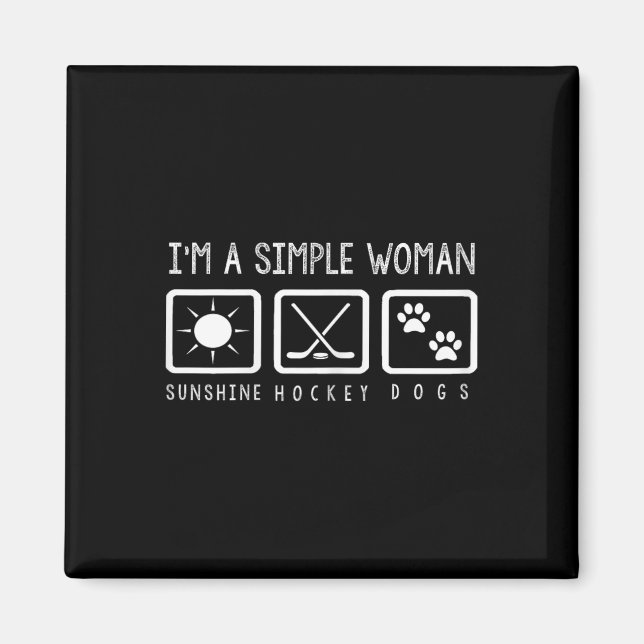 Imã Hockey - Sou uma mulher simples (Frente)
