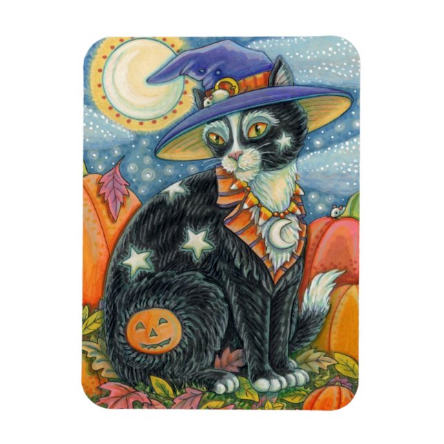 ÍMÃ HOCUS POCUS BLACK CAT WITCH & MOUSE HALLOWEEN (Vertical)