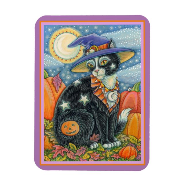 ÍMÃ HOCUS POCUS BLACK CAT WITCH & MOUSE HALLOWEEN (Vertical)