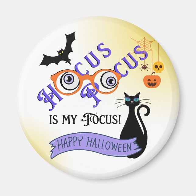 Imã Hocus Pocus Focus Halloween Magnet (Frente)
