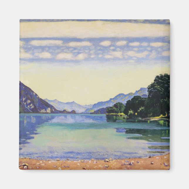 Imã Hodler - Lago Thun de Lessig, pintura famosa, (Frente)