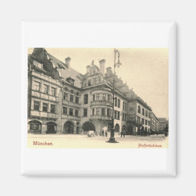 Imã Hofbrauhaus, Munique, Alemanha, 1900 Vintage (Frente)