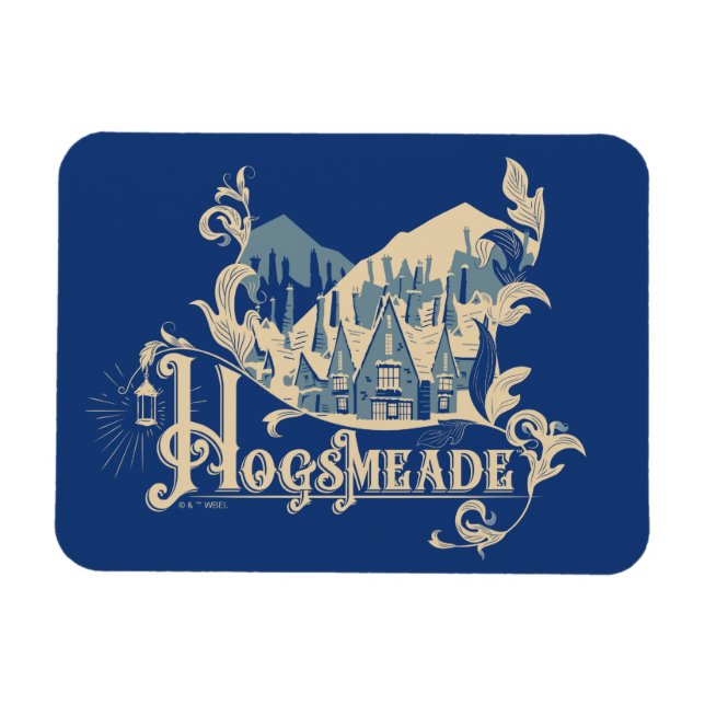 Ímã HOGSMEADE™ Vintage Village Graphic (Horizontal)
