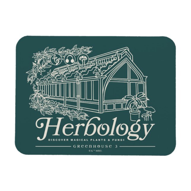 Ímã HOGWARTS™ Herbology Greenhouse (Horizontal)
