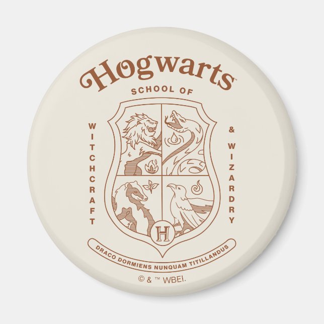 Imã HOGWARTS™ School of Witchcraft and Wizardry Crest (Frente)
