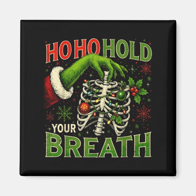 Imã Hoho Hold Your Breath Funny Nurse Christmas  (Frente)