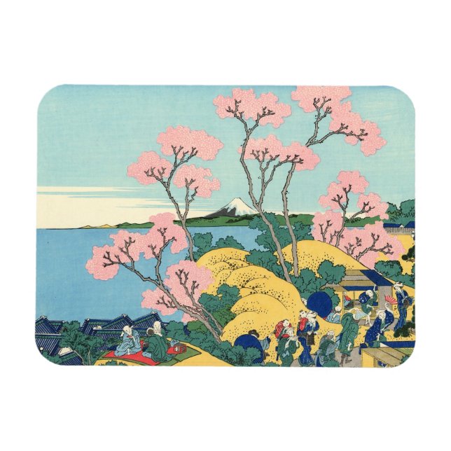 Ímã Hokusai Fuji de Gotenyama no Tōkaidō em Shin (Horizontal)