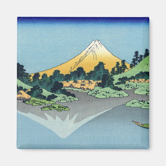 Imã Hokusai - O Monte Fuji Reflete no lago Kawaguchi (Frente)