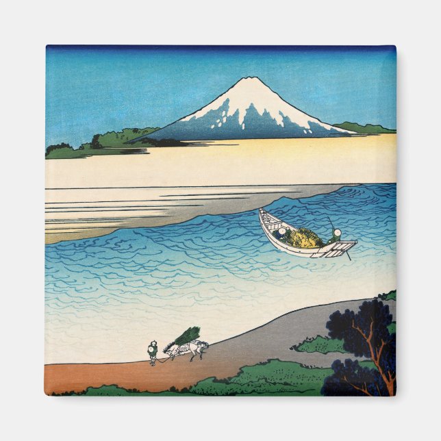 Imã Hokusai - Rio Tama na província de Musashi (Frente)
