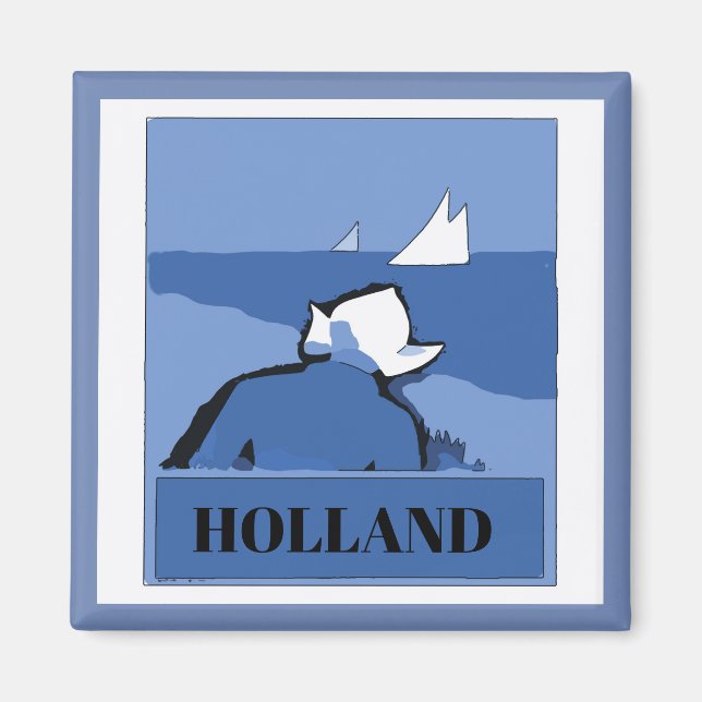Imã HOLANDA,Blue Dutch,alterar texto (Frente)