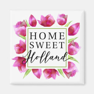 Imã Holanda doce do lar: Tulipas Rosa Tulipas Holandes