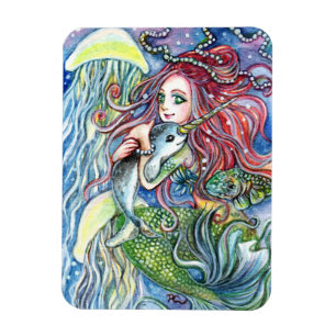 Ímã Holding Narwhal Baby - Sereia Art