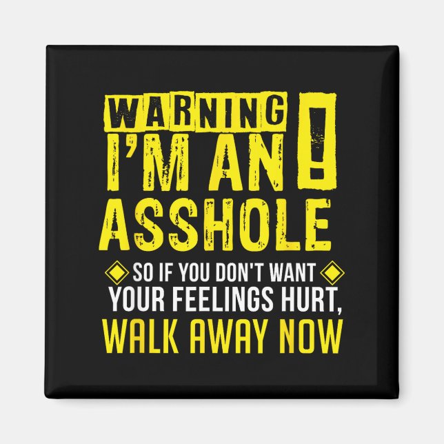 Imã Hole Holes Warning Profanity Fun Gag Gift  (Frente)