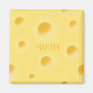Imã Holey Swiss Cheese Personalizada Yellow Cheesy