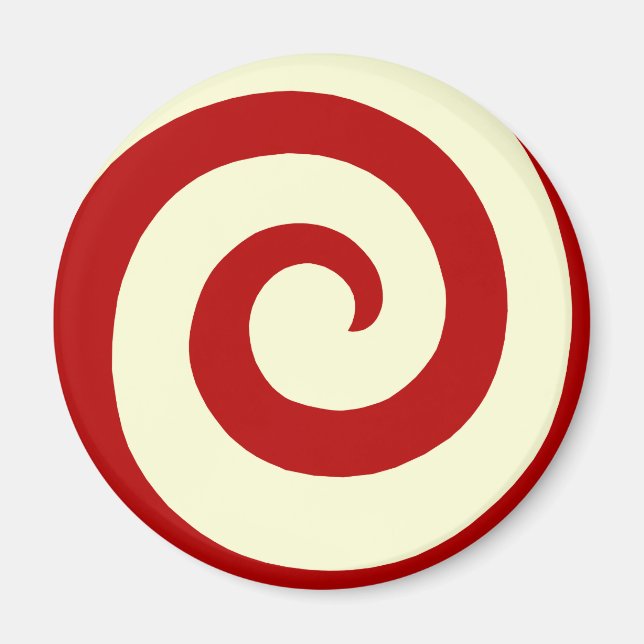 IMÃ HOLIDAY CANDY CANDY SWIRL ROUND MAGNET (Frente)