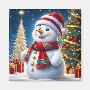 Imã Holiday Snowman Magnet
