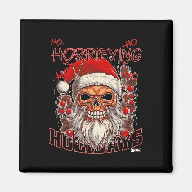 Imã Holidays Horrifying Horrays Horrorize Papais noeis (Frente)