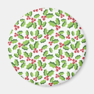 Imã Holly Berries Holly Deixa o Mistletoy Holiday