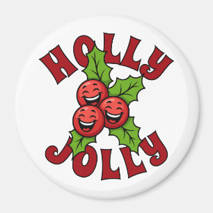 Imã Holly Jolly Funny Rindo Holly Christmas