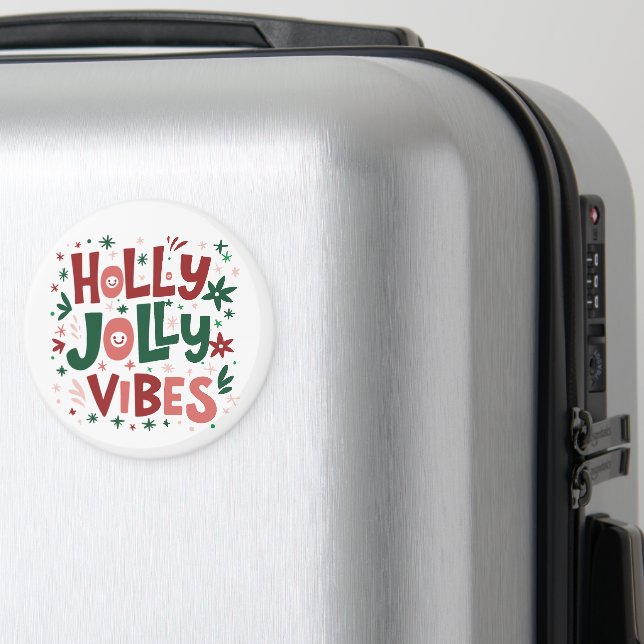 Imã Holly Jolly Vibes O Magnet De Natal (In Situ (Luggage))
