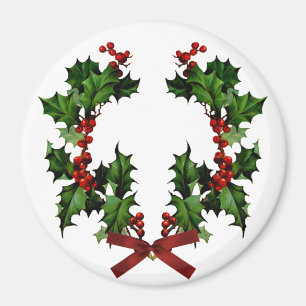 Imã Holly Wreath