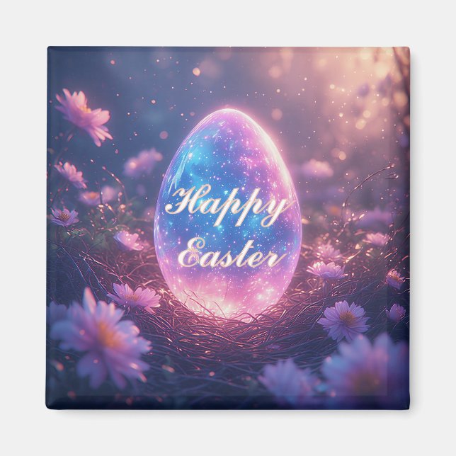 Imã Holographic Neon Easter Egg Card (Frente)