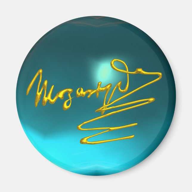 Imã HOMAGE TO MOZART,blue aquamarine. turquase (Frente)