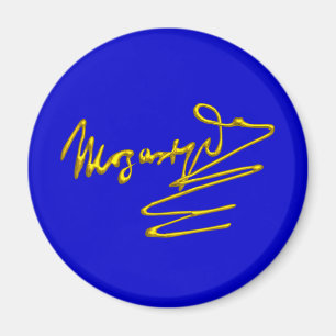 Imã HOMAGE TO MOZART Dourado Signature Of Composer Blu