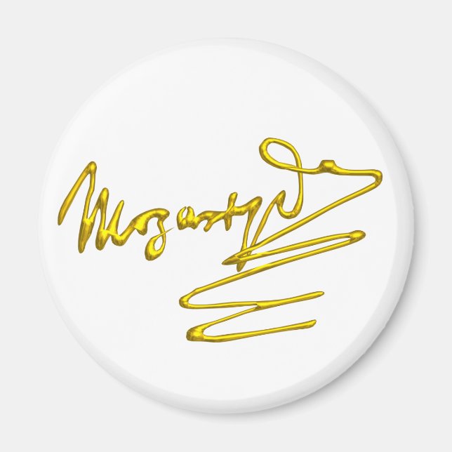 Imã HOMAGE TO MOZART Gold Signature Of Composer White (Frente)