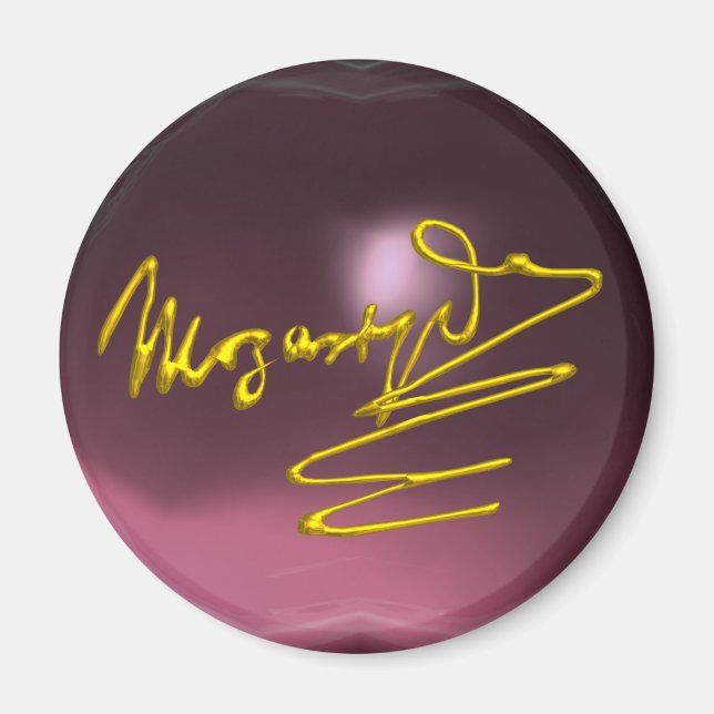 Imã HOMAGE TO MOZART,pink purple amethyst (Frente)