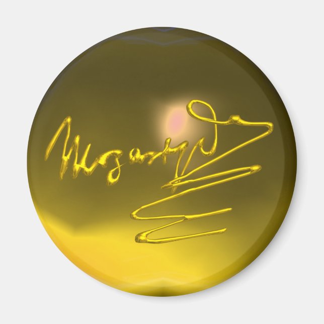 Imã HOMAGE TO MOZART,yellow topaz (Frente)