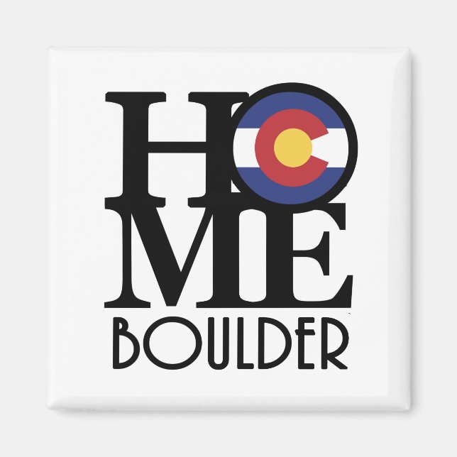 Imã HOME Boulder Colorado Stone (Frente)
