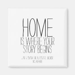 Imã Home é onde sua história começa o agente imobiliár