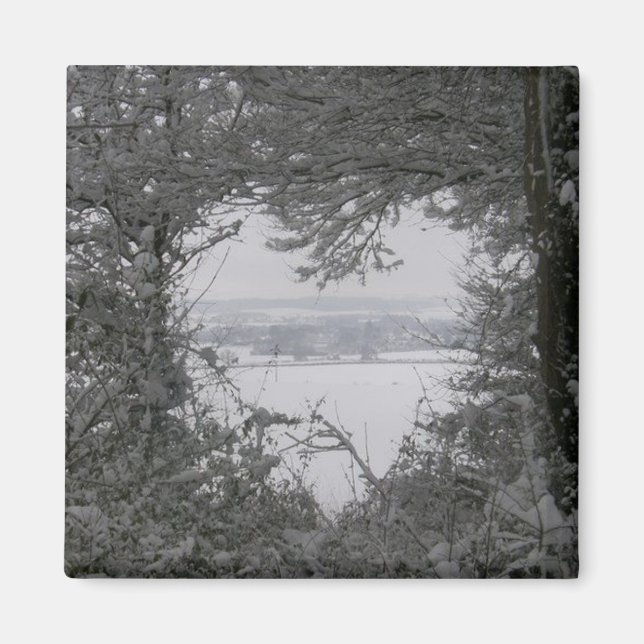 Imã Home For The Holidays Love Snow Heart Photo (Frente)