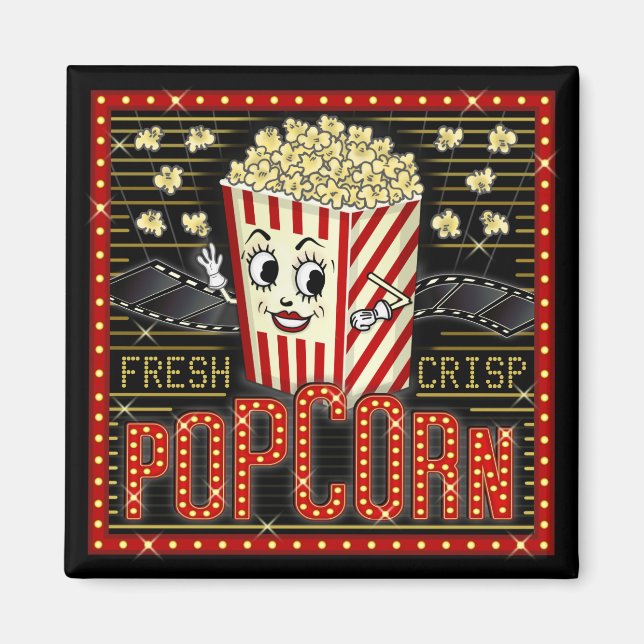 Imã Home Page da Marquear do Cinema Popcorn Personaliz (Frente)