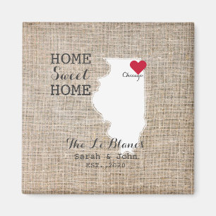 Imã Home Sweet Home   Chicago Illinois Rustic