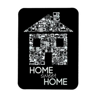 Ímã Home Sweet Home Novelly Imã de geladeira flexível
