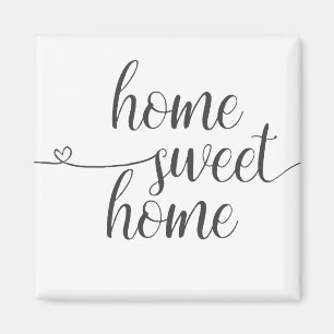 Imã Home Sweet Home, Simple, Black and White Magnet
