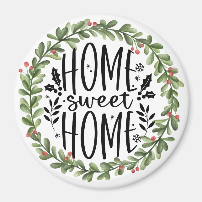 Imã Home Sweet Home Watercolor (Frente)