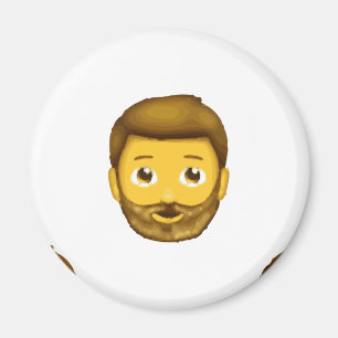 Imã homem barbudo emoji